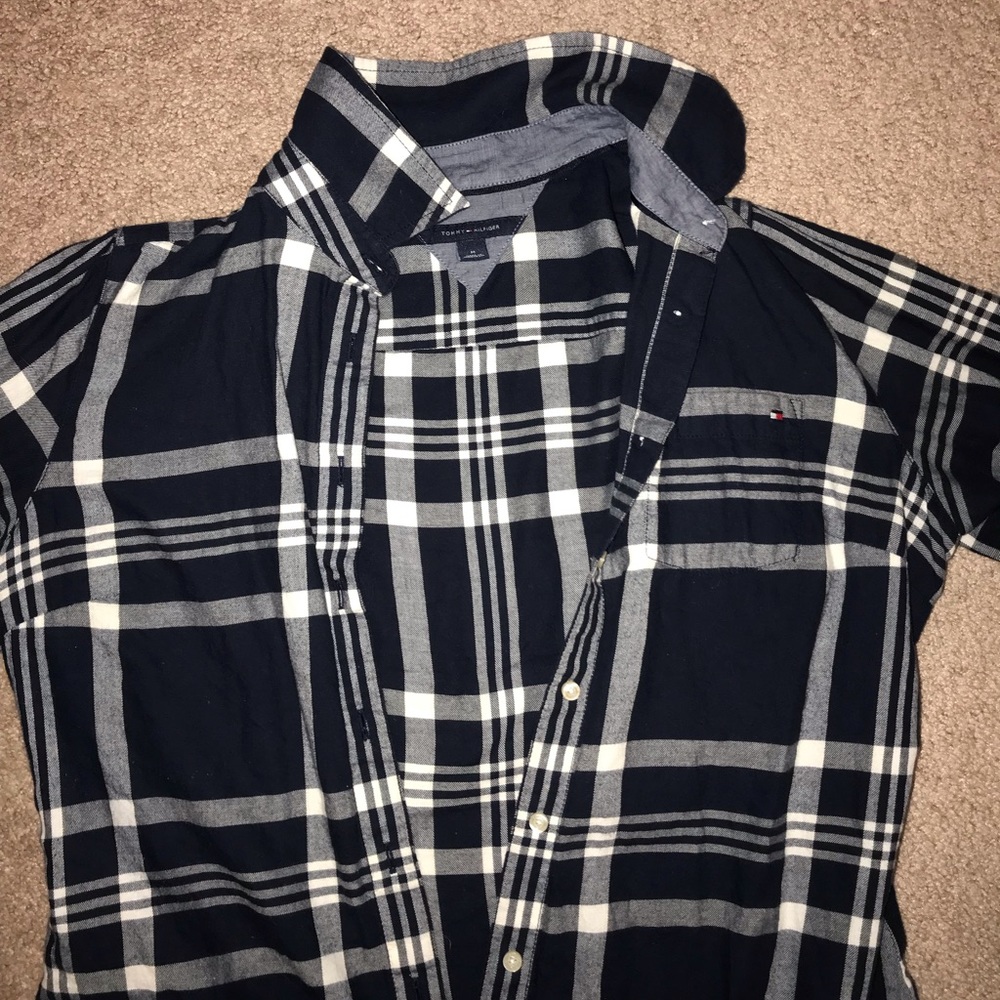 Tommy Hilfiger Navy Flannel Size M